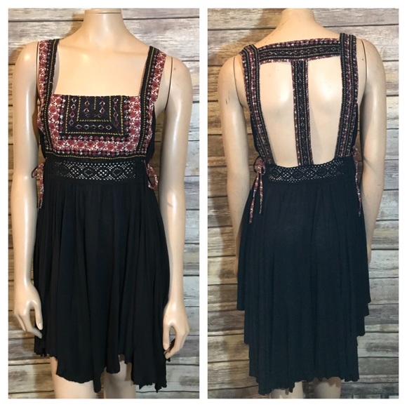 Free People Dresses & Skirts - Free People Dress T Back Peasant Boho Tie Waist M